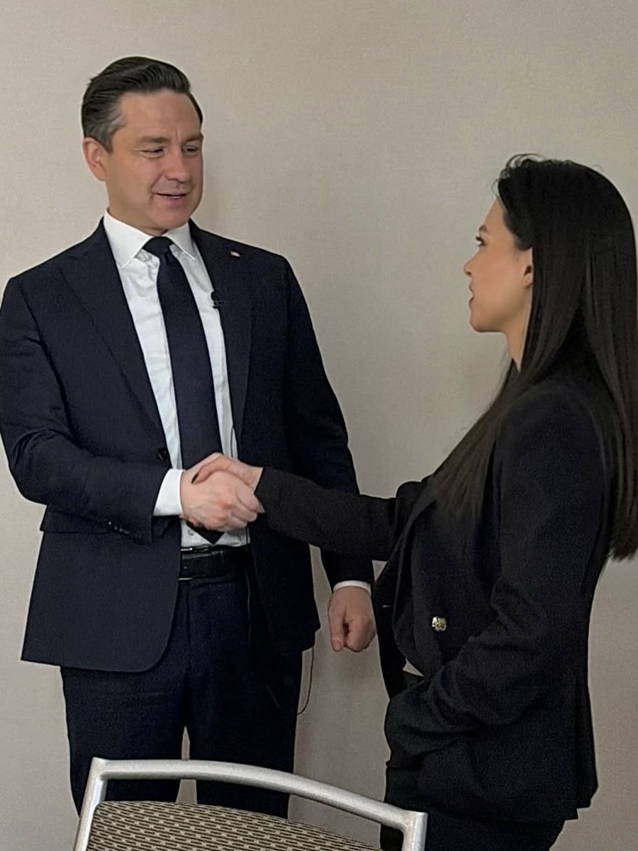 Rachel Dragas with Pierre Poilievre, Leader of the Conservative Party of Canada